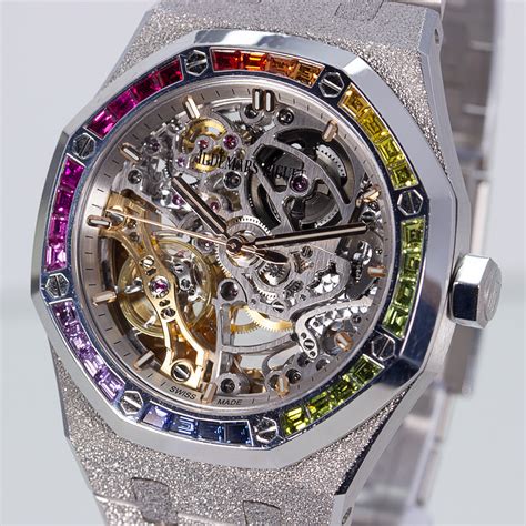 ap watch white gold|ap frosted white gold skeleton.